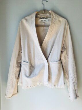 Marques' Almeida Natural White Denim Kimono Jacket M